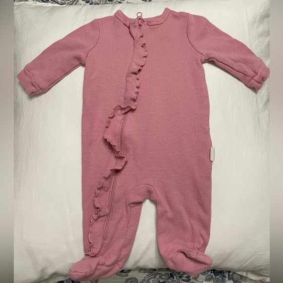 Rabbit Bear 0-3 month ruffle footie pajama bundle - Picture 2 of 5